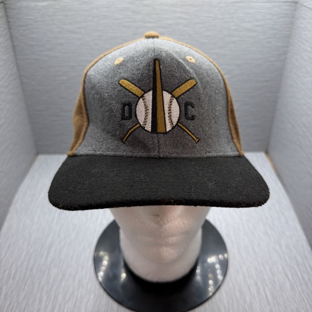 Billy Reid Wool Baseball Cap Embroidered Logo Snapback Hat Mens L XL Designer